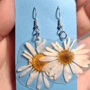 Päivänkakkara - aidoista kukista tehdyt korvakorut